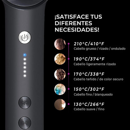 HairGlow - Cepillo Alisador Iónico 2 en 1